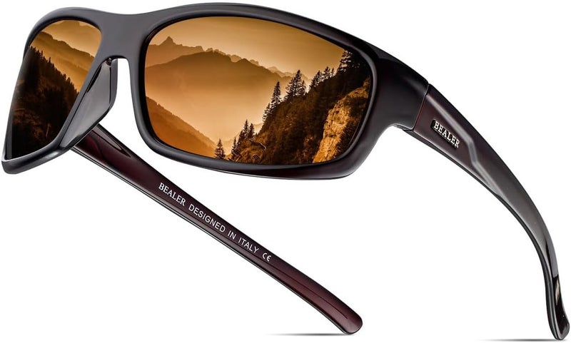 BEALER Store Polarized Sports Sunglasses for Men Lightweight TR90 Frame Sun Glasses Driving Cycling Fishing UV Protection Shades - Image 1